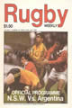 New South Wales v Argentina 1983 rugby  Programme